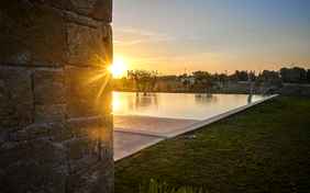 Abendstimmung am Pool